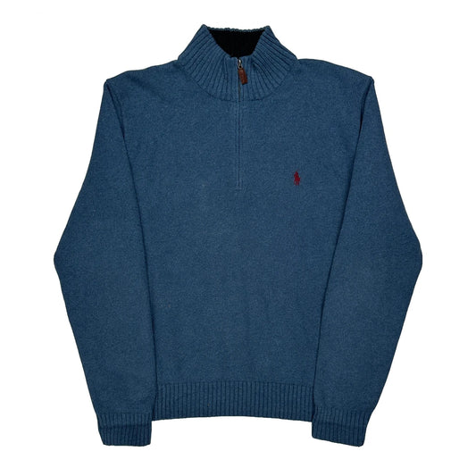 Polo By Ralph Lauren 1/4 Zip - XL Blue Cotton