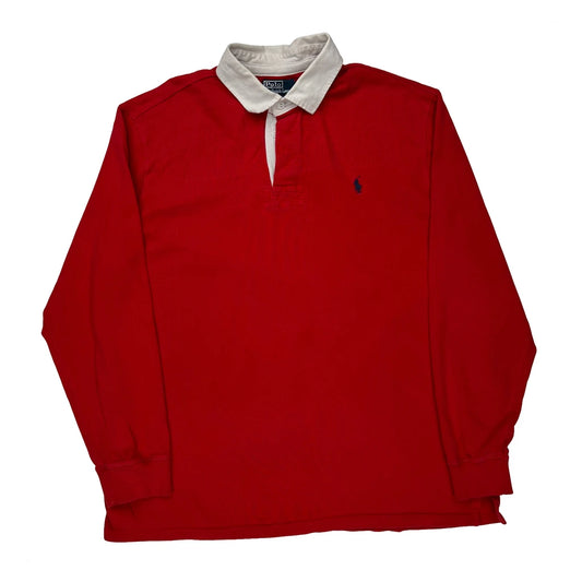 Polo By Ralph Lauren Rugby Shirt - XL Red Cotton
