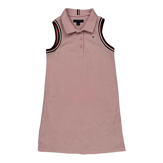 Age 6-7 Tommy Hilfiger Polo Dress - Small Pink Cotton