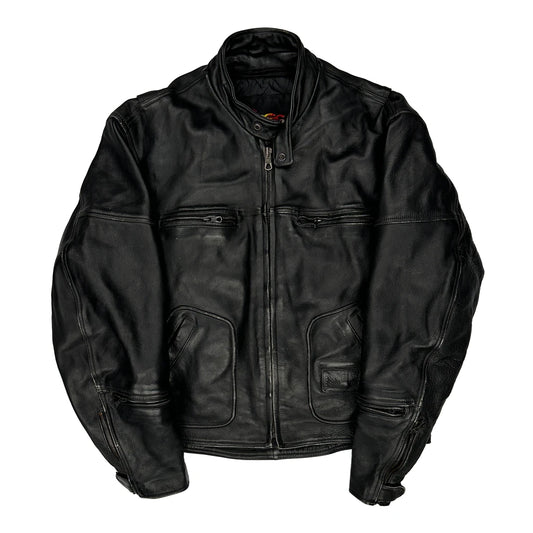 Vintage Joeta'S Motorcycle Leather Jacket - XL Black Leather