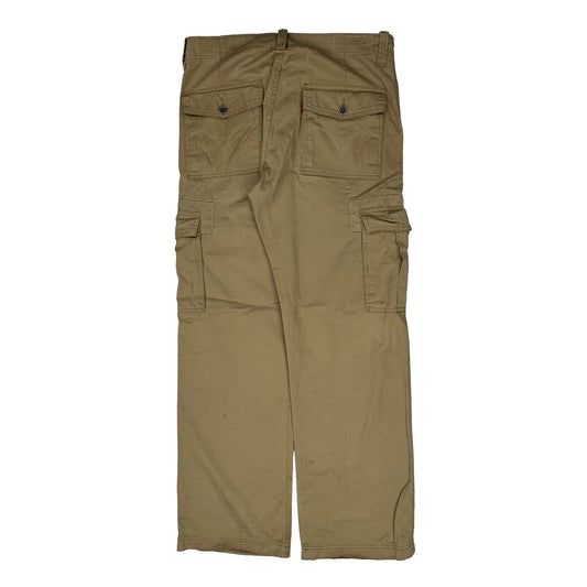 Vintage Levis Cargo Trousers - 36W 34L Khaki Cotton
