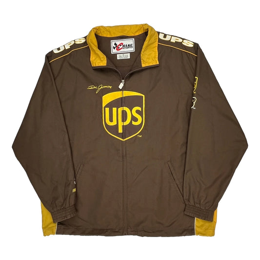 Ups Chase Authentics Nascar Jacket - XL Brown Nylon