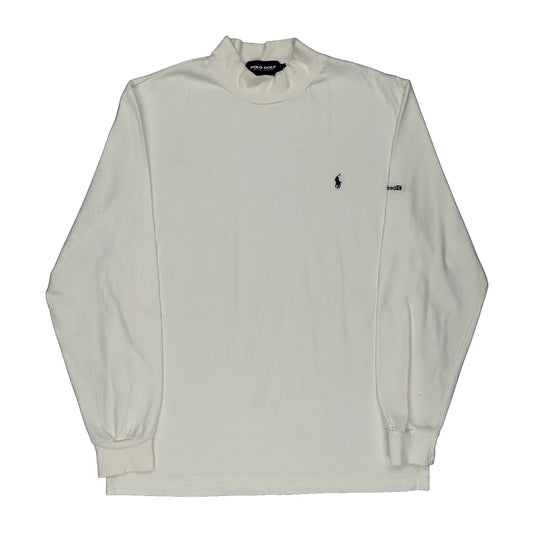 Polo By Ralph Lauren Long Sleeve T-Shirt - Large White Cotton