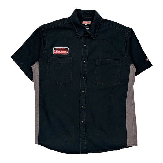 Dickies Short Sleeve Shirt - Medium Black Cotton