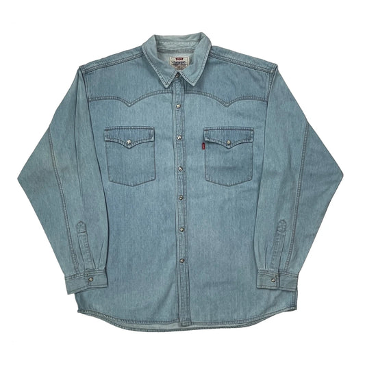 Levis Denim Shirt - XL Light Wash Cotton