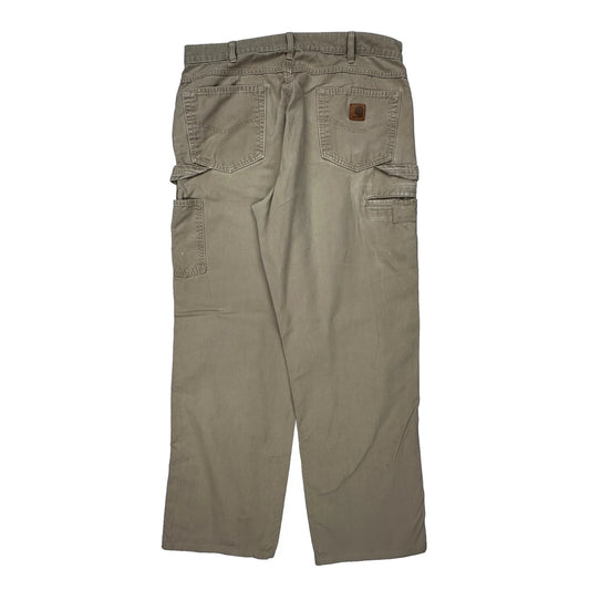 Carhartt Carpenter Trousers - 36W 31L Beige Cotton