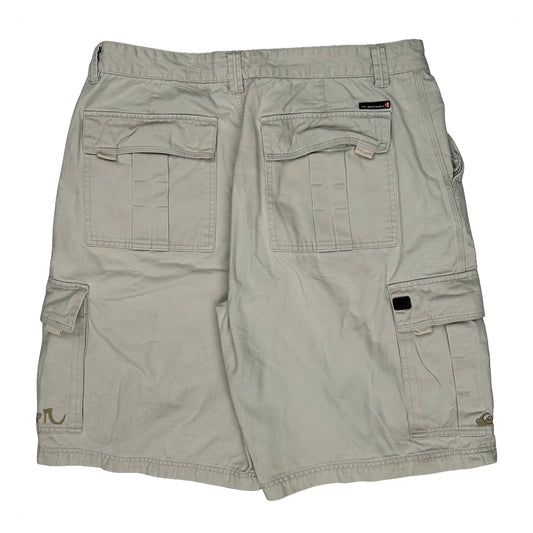Vintage Quiksilver Cargo Shorts - 38W 10L Beige Cotton
