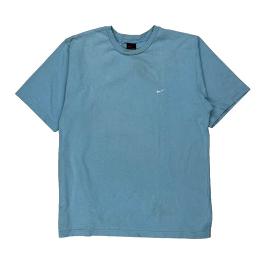 Nike T-Shirt - Large Blue Cotton