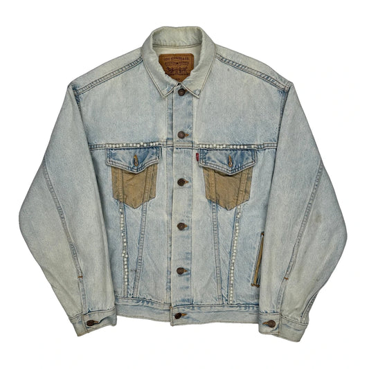 Pray Slay Repeat Levis Graphic Denim Jacket - XL Light Wash Denim