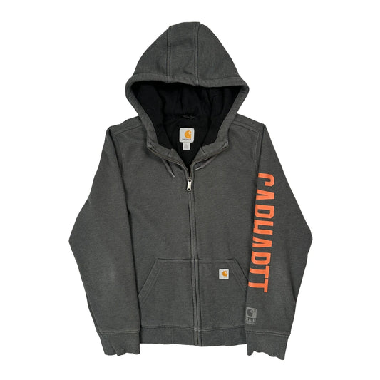 Vintage Age 12-14 Carhartt Hoodie - Large Grey Cotton