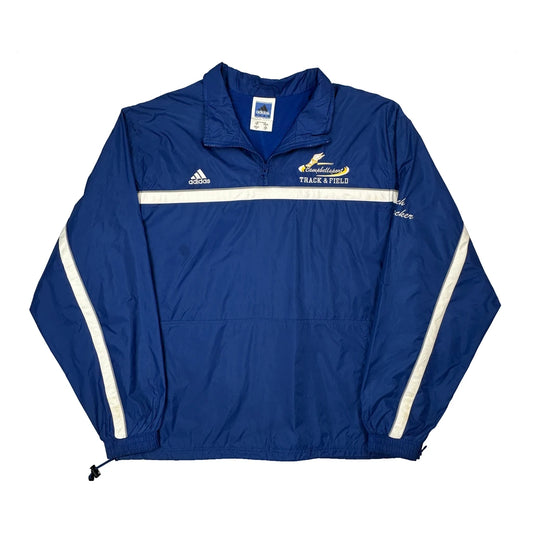Track & Field Adidas Windbreaker - Large Blue Polyester