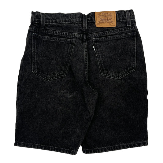 550 Levis Denim Shorts - 28W 10L Black Cotton