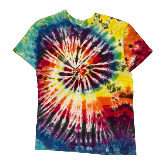 Tie Dye Unbranded Single Stitch T-Shirt - Large Multicoloured Cotton