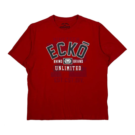 Vintage Ecko Unltd T-Shirt - Large Red Cotton