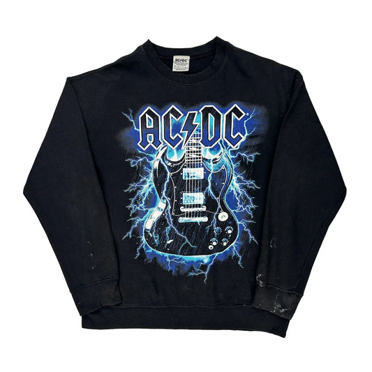 Ac/Dc Band Sweatshirt - Small Black Cotton