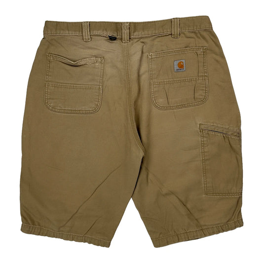 Carhartt Carpenter Shorts - 38W 12L Beige Cotton