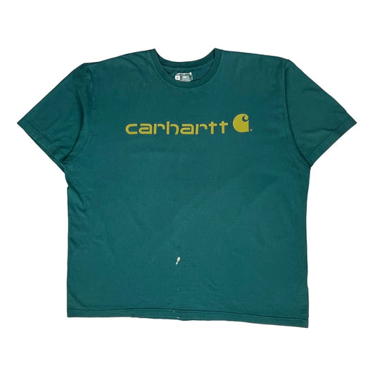 Carhartt Spellout T-Shirt - XL Green Cotton