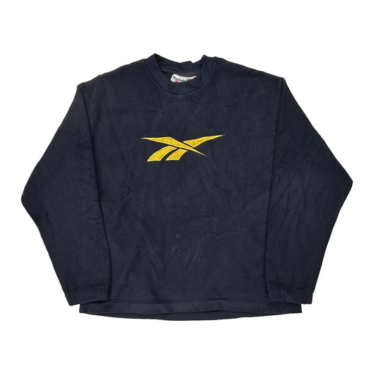 Reebok Fleece - Large Navy Polyester