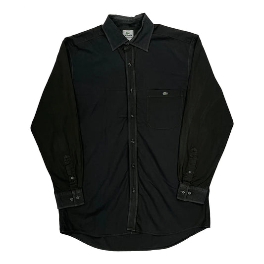 Lacoste Shirt - Medium Black Cotton