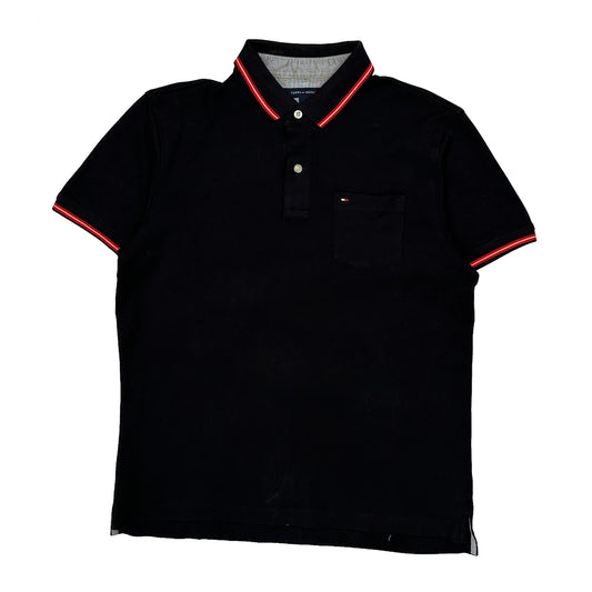 Tommy Hilfiger Polo Shirt - Medium Black Cotton