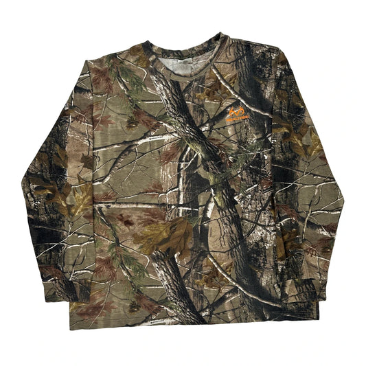 Realtree Camo Long Sleeve T-Shirt - 2XL Camo Cotton Blend
