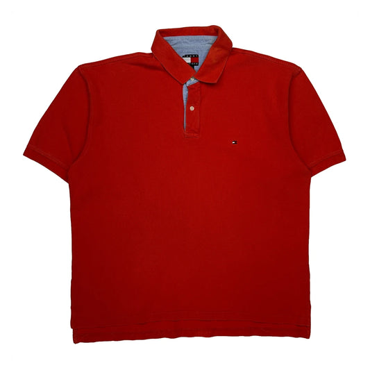 Vintage Tommy Hilfiger Polo Shirt - XL Red Cotton