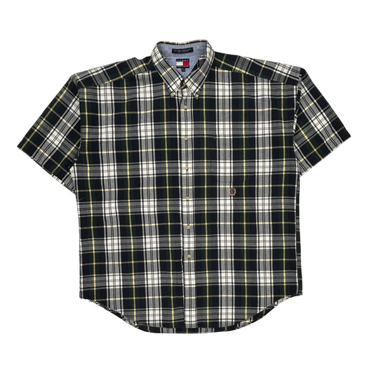 Tommy Hilfiger Checked Short Sleeve Shirt - XL Multicoloured Cotton