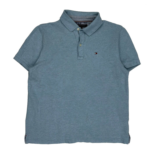 Vintage Tommy Hilfiger Polo Shirt - Medium Blue Cotton