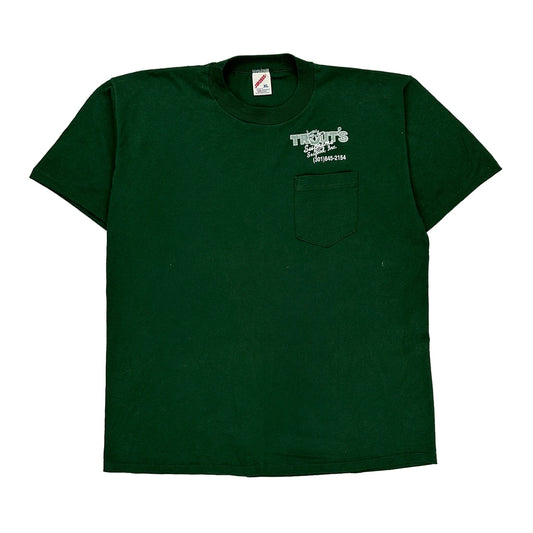 Trout'S Supreme Seafood Inc. Jerzees Graphic T-Shirt - XL Green Cotton Blend