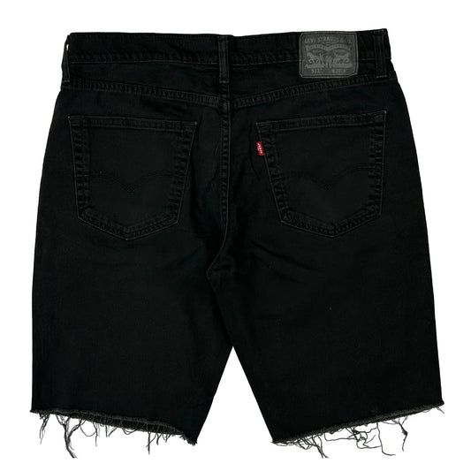 Vintage Levis Denim Shorts - 36W 11L Black Cotton