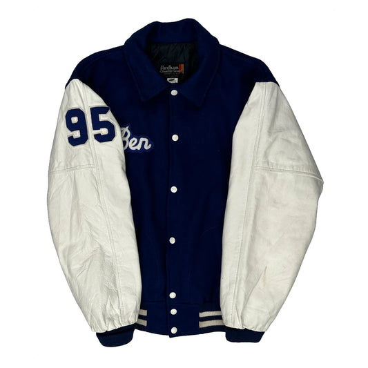 Vintage Ben 1995 Fordham College Varsity Jacket - Large Blue Wool Blend