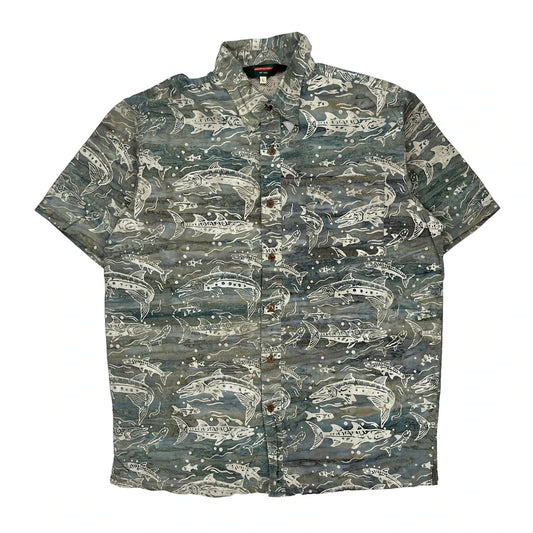 Redington Graphic Hawaiian Shirt - Large Multicoloured Cotton