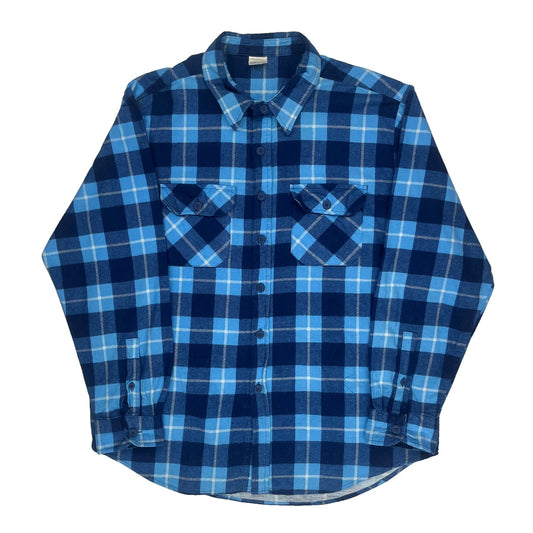 Unbranded Checked Flannel Shirt - XL Blue Cotton