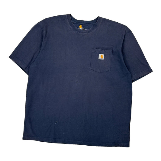 Vintage Carhartt T-Shirt - XL Blue Cotton