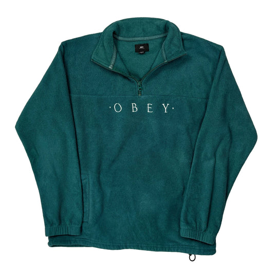 Vintage Obey Fleece - Medium Green Polyester