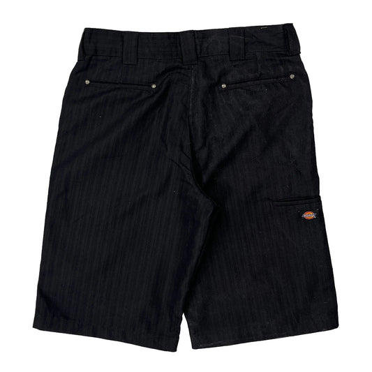 Vintage Dickies Pinstripe Shorts - 32W 13L Black Polyester