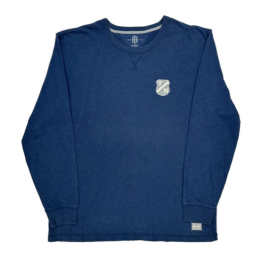 Vintage Tommy Hilfiger Long Sleeve T-Shirt - 2XL Blue Cotton