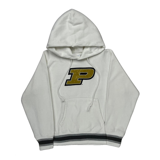 Vintage Purdue University Champion College Hoodie - Medium White Cotton