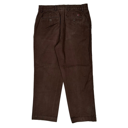 Vintage Tommy Hilfiger Cord Trousers - 32″ Waist Brown Cotton