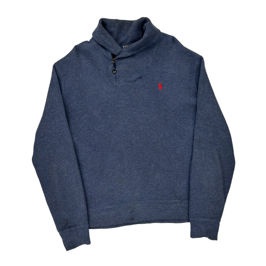 Polo By Ralph Lauren Sweatshirt - Large Blue Cotton