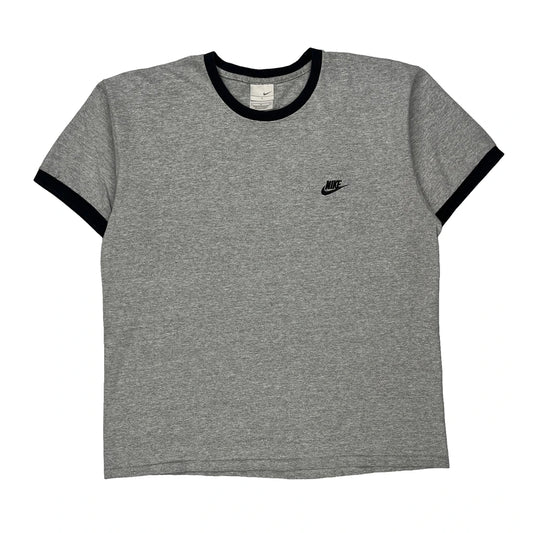 Nike T-Shirt - Large Grey Cotton