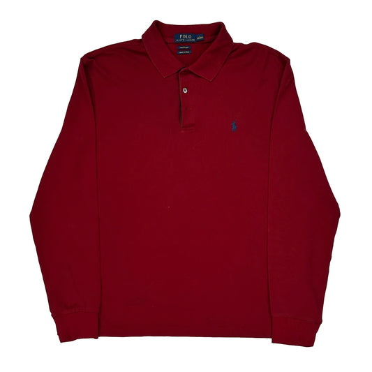 Polo By Ralph Lauren Polo Shirt - Large Red Cotton