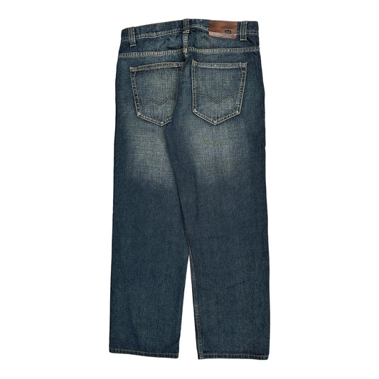 Royal Blue Jeans - 34W 32L Dark Wash Cotton Blend