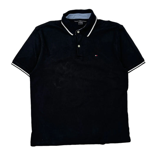 Tommy Hilfiger Polo Shirt - XL Black Cotton