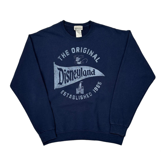 Vintage Disneyland Disney Graphic Sweatshirt - Large Navy Cotton Blend
