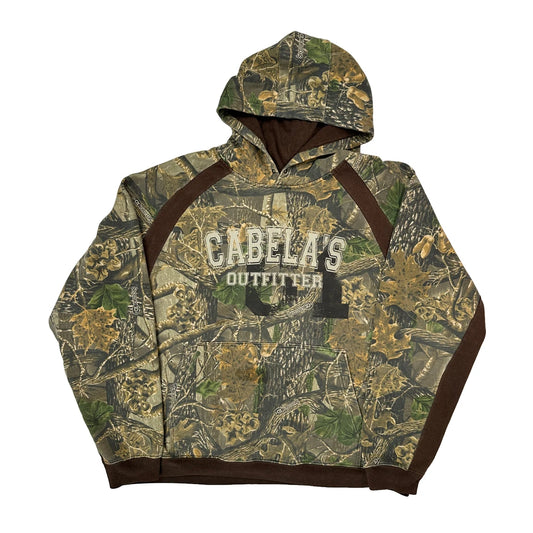 Cabelas Camo Hoodie - 2XL Green Cotton Blend