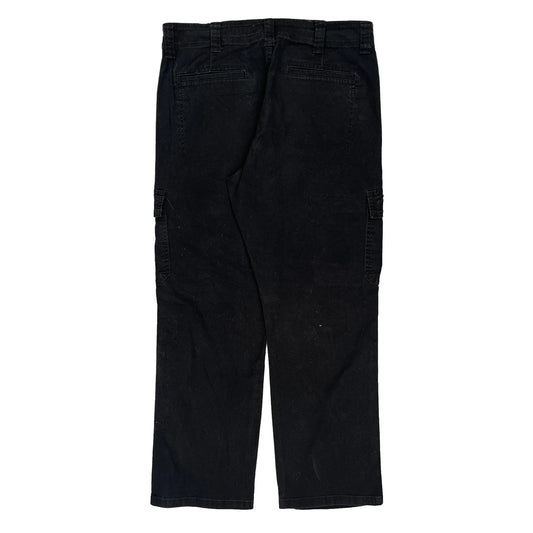 Wrangler Cargo Trousers - 33W 29L Black Cotton