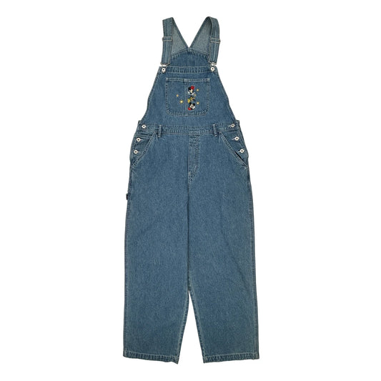 Mickey Mouse Embroidery Mickey Unlimited Dungarees - Large Blue Cotton