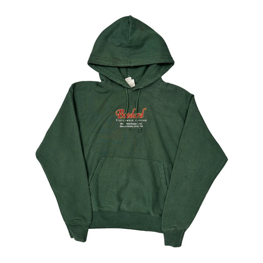 Vintage Brodard Champion Hoodie - Medium Green Cotton Blend
