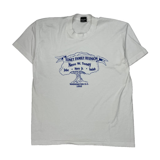 Family Reunion Screen Stars Graphic T-Shirt - XL White Cotton Blend